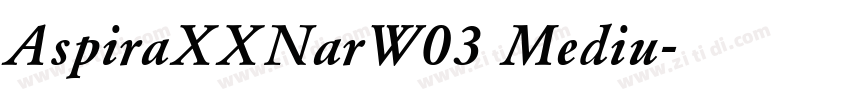 AspiraXXNarW03 Mediu字体转换